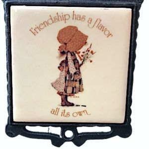 Vintage Holly Hobbie Trivet, ceramic tile, Wall